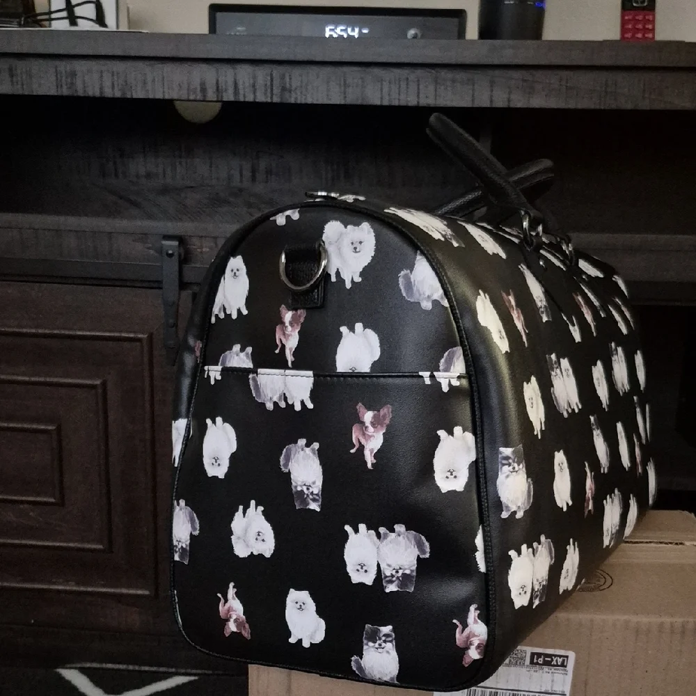 Loves Black and White Dog Carrier